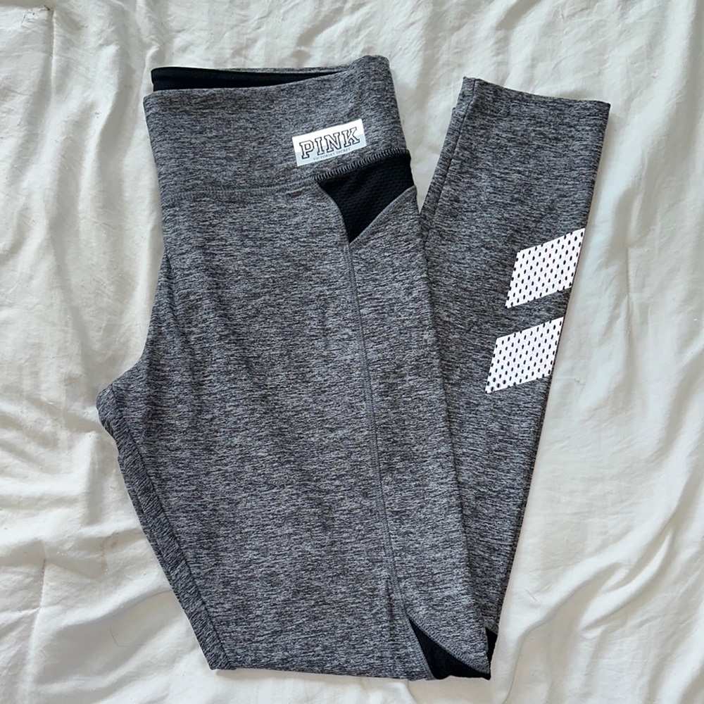 Victoria's Secret PINK High Waisted Ultimate Leggings - Black and Gray